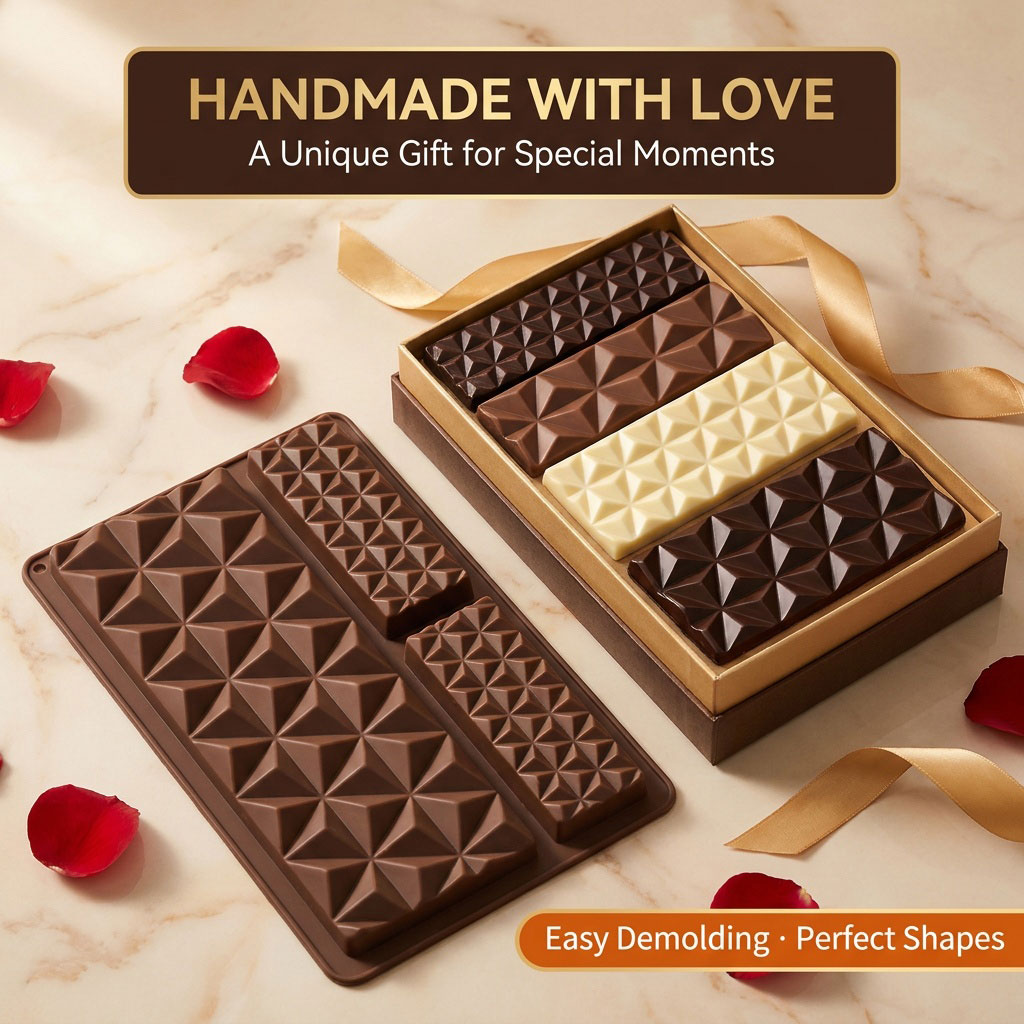 Silicone Mold Tray - Moule à chocolat en silicone 2-en-1,