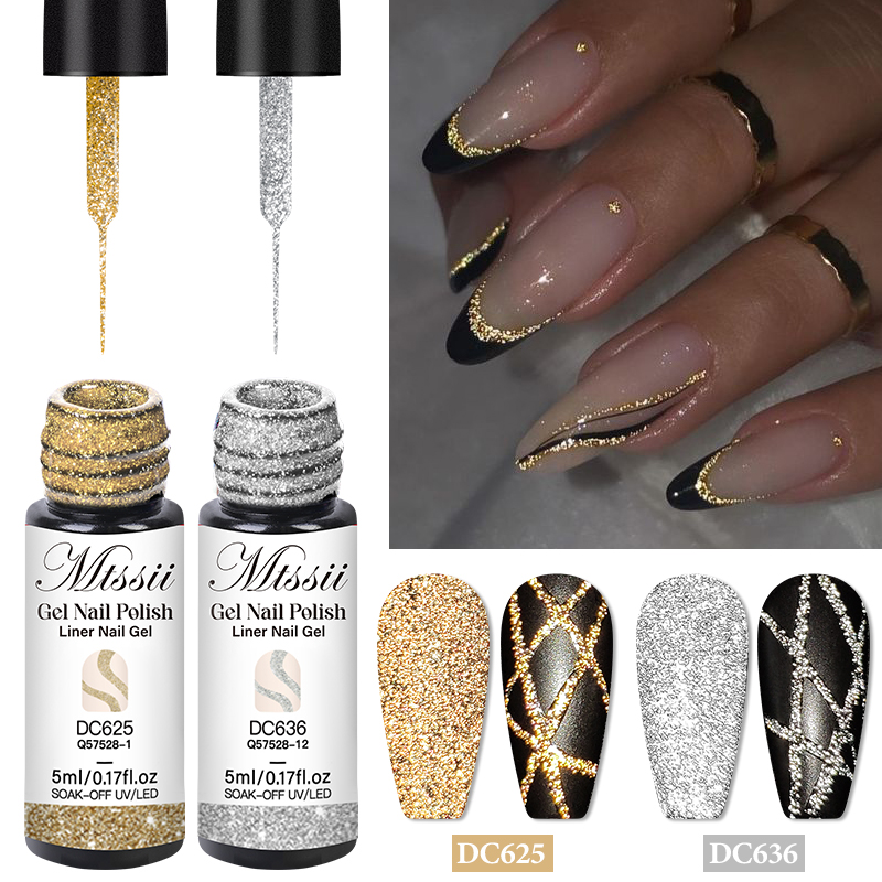 Resin Glitter Pack - 2/4/6 pièces réfléchissant paillettes Liner Gel