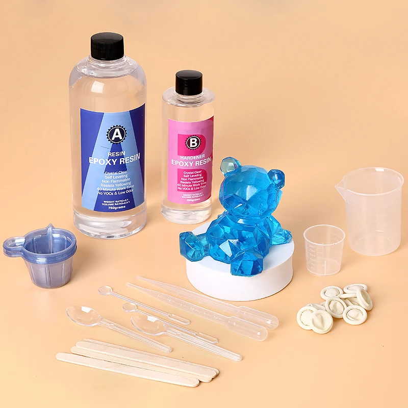 Mixing Cup Silicone - Kit de résine époxy transparente, mélange