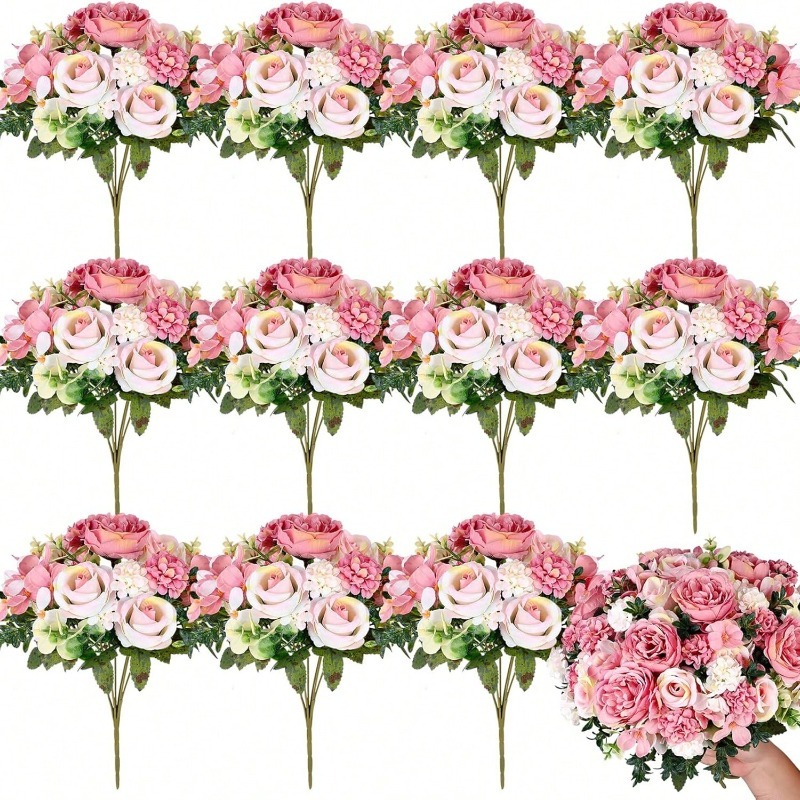 Dried Flower Bulk - Bouquet de roses artificielles en soie