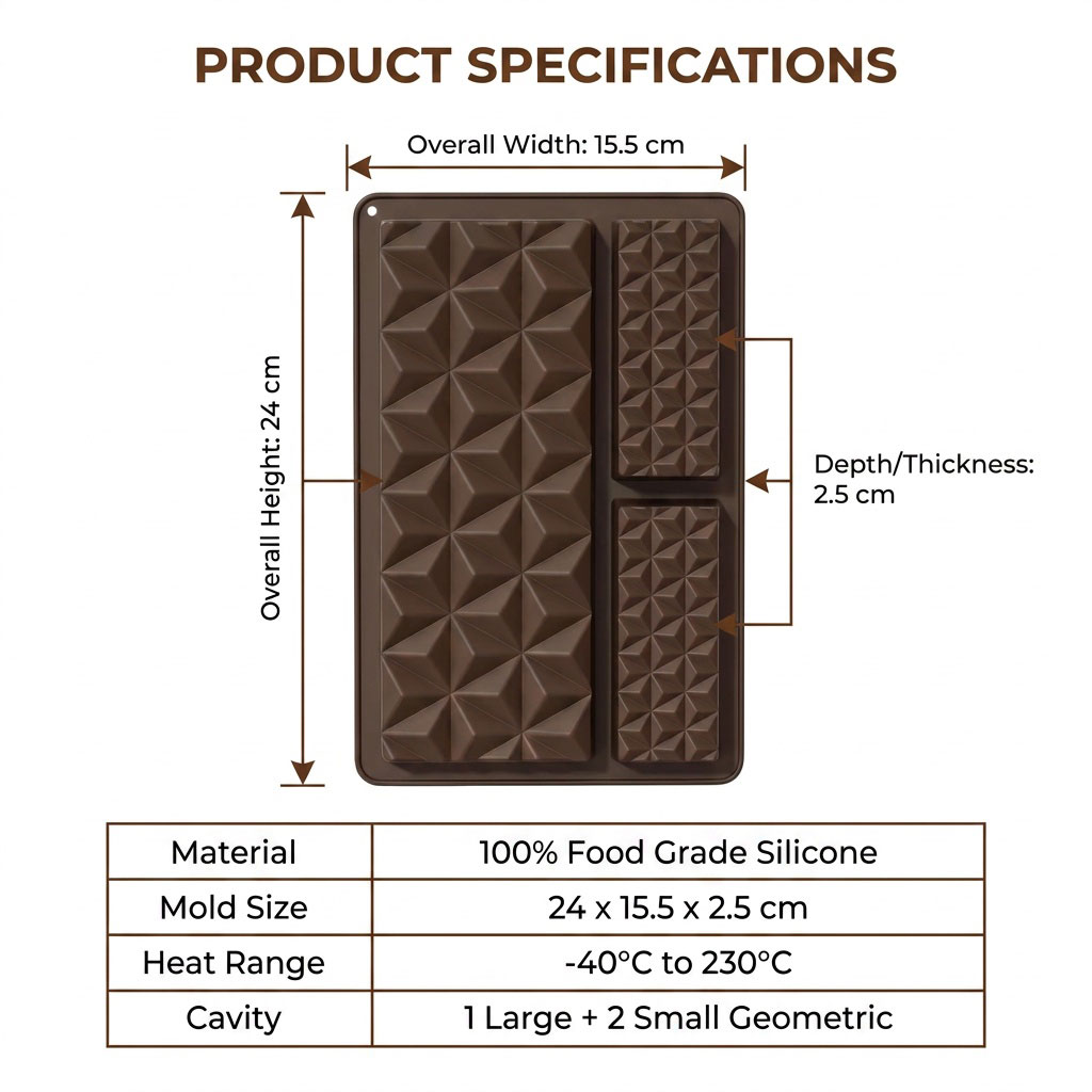 Moule à chocolat en silicone 2 - Silicone Mold Tray avis et prix