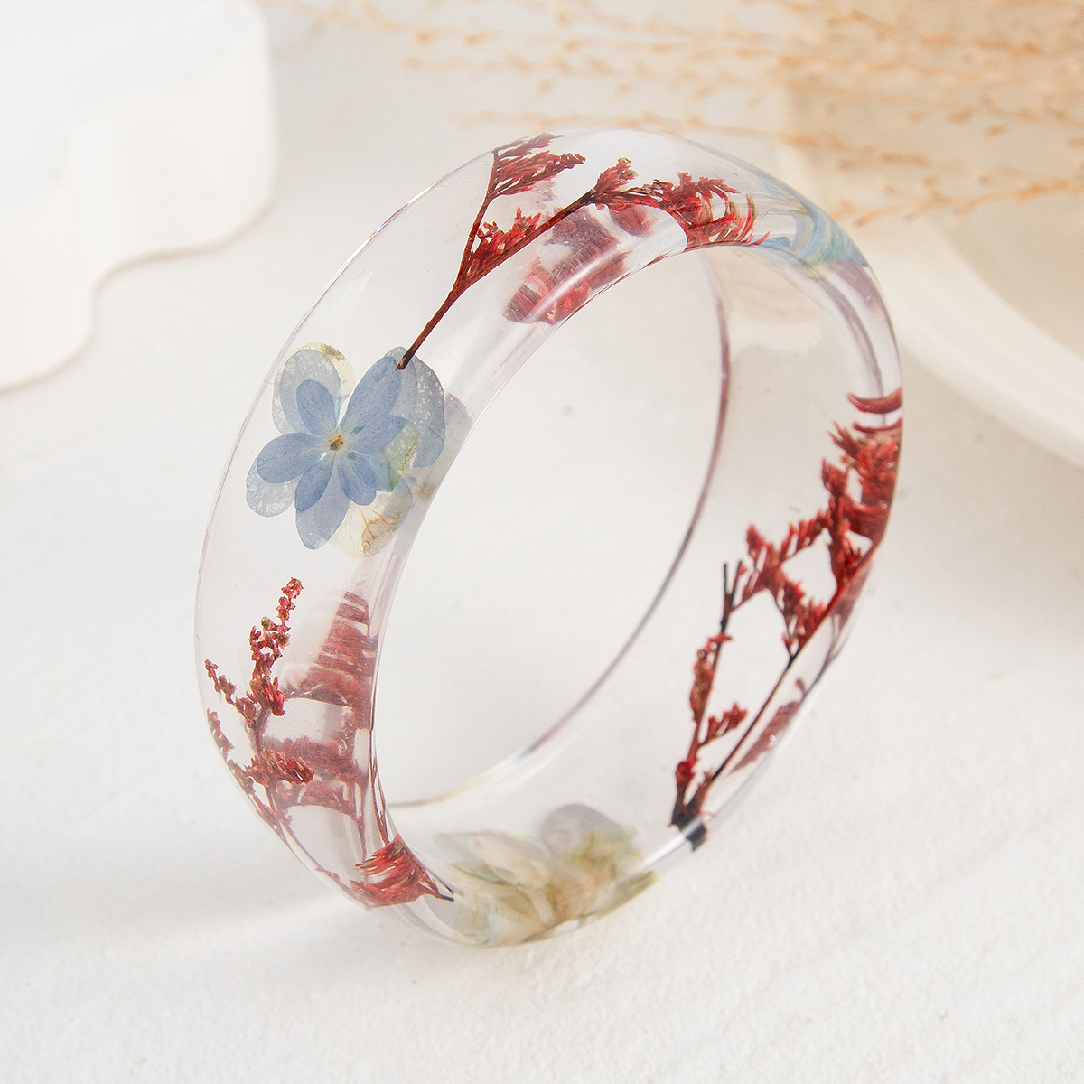Bracelet Large en Acrylique Tr - Dried Flower Bulk avis et prix