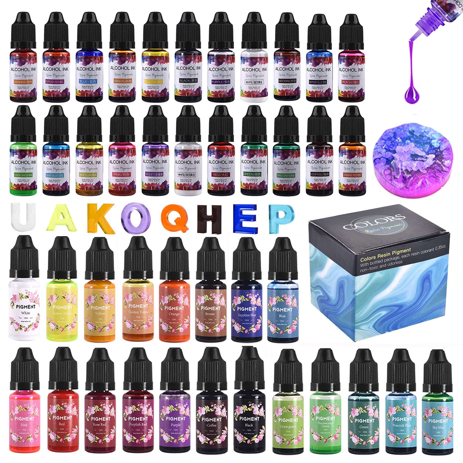 Kit de pigments en résine, 1 e - Resin Dye Alcohol avis et prix